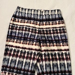 J. Crew Collection Capri silk wool tie dye print pants size 4 NWT